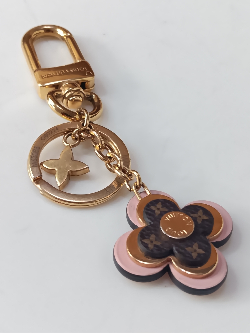 Louis Vuitton Blooming Flowers BB Bag Charm Key Holder Pink Monogram ✨ Box - Picture 6 of 14